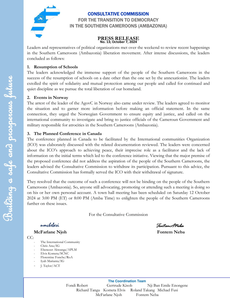 CC Press release of 7th October 2024.