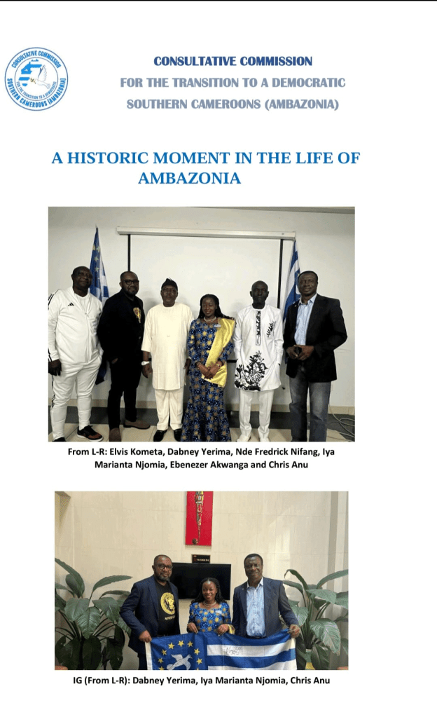 An image of the Ambazonian Leaders who signed the Leaders' Independence Pact